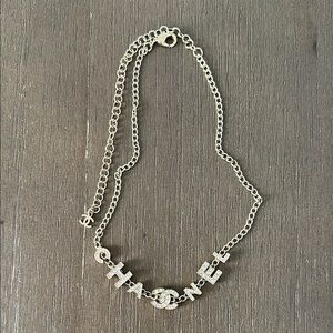 Chanel gold & rhinestone choker necklace